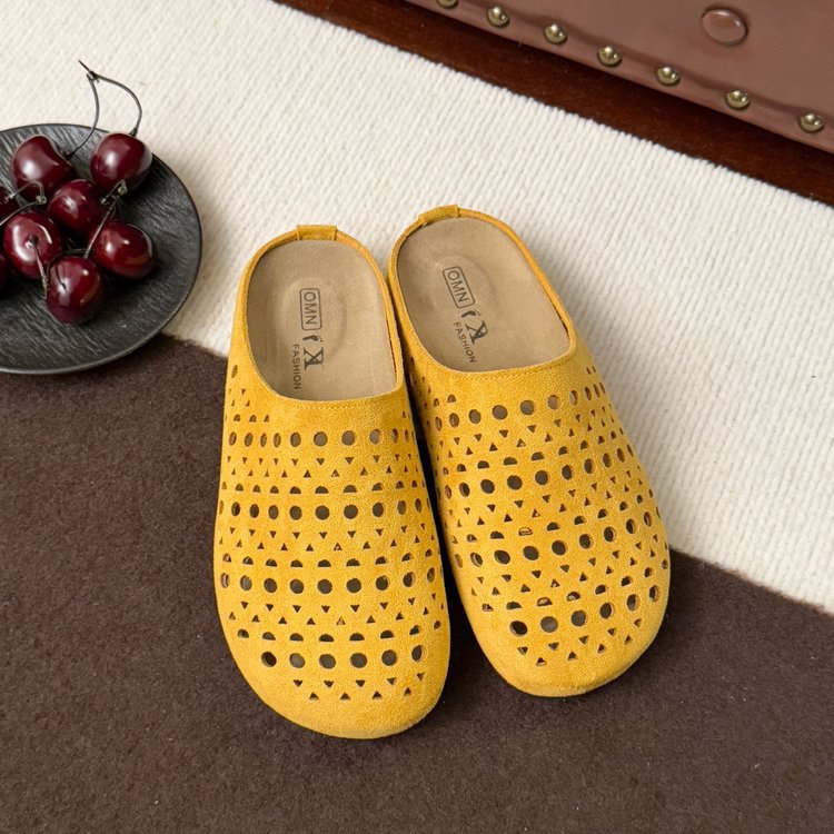 Women's Thick-soled Boken Toe-cap Half Slippers foto 3