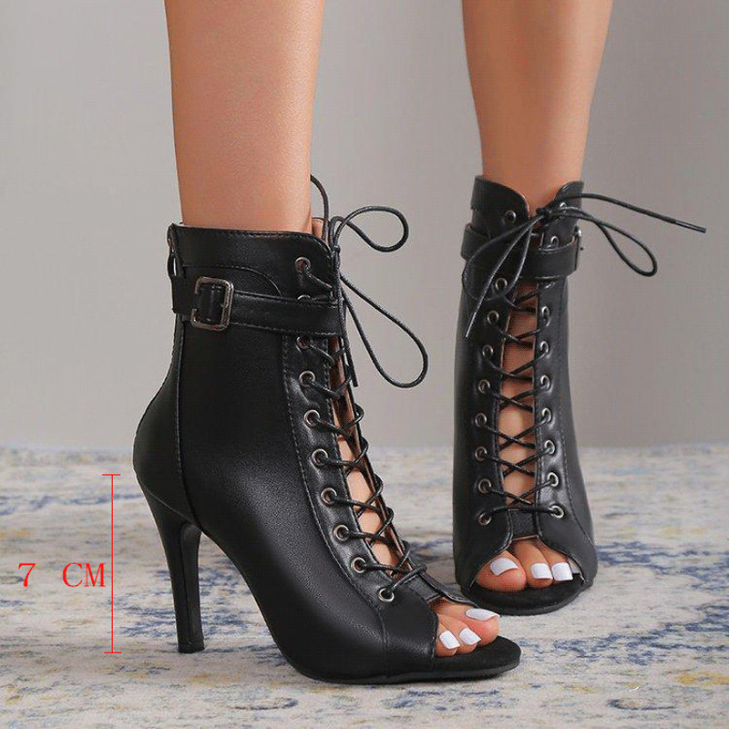 Peep Toe Classy Shoes Roman Sandals For Women foto 2