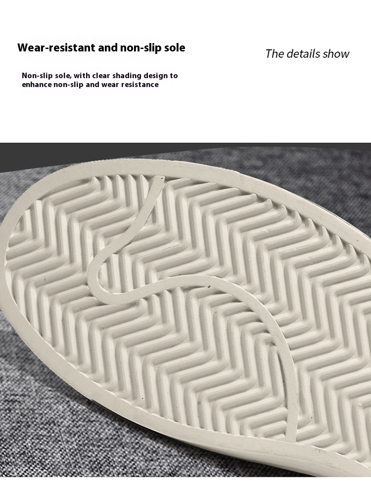 Men's Sneakers Sleeve Casual Fashion Pump Leather Color Matching Student White Shoes foto 2