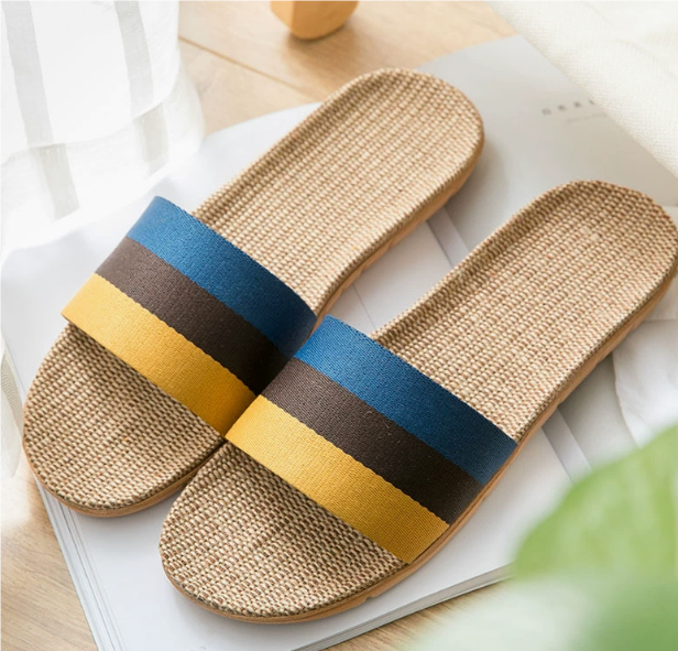 Linen Slippers Deodorizing Sweat-absorbing And Quiet