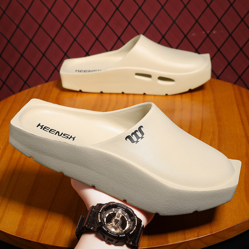Niche Toe Cap Slipper Men's Casual Platform foto 5