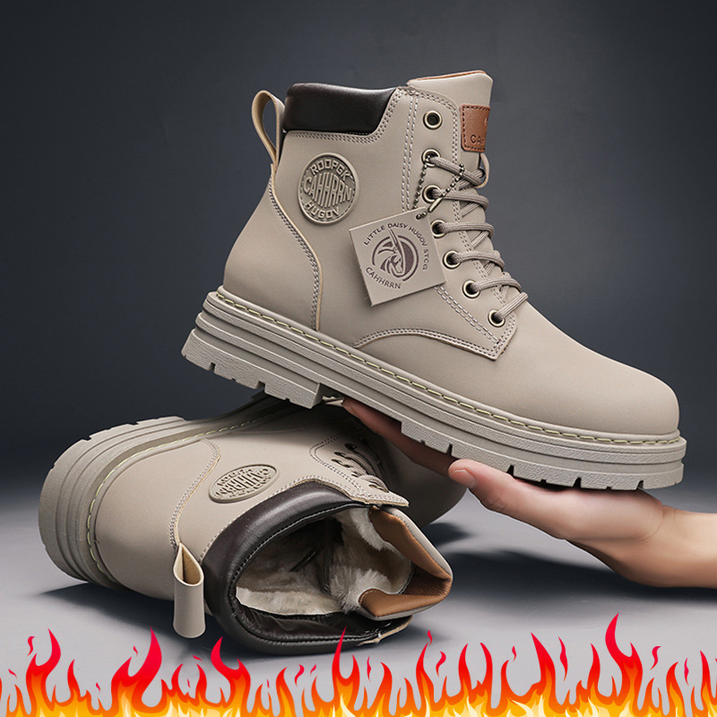Men's Fashion Seven-hole Fleece-lined Durable Wear-resistant Overalls Boots foto 5