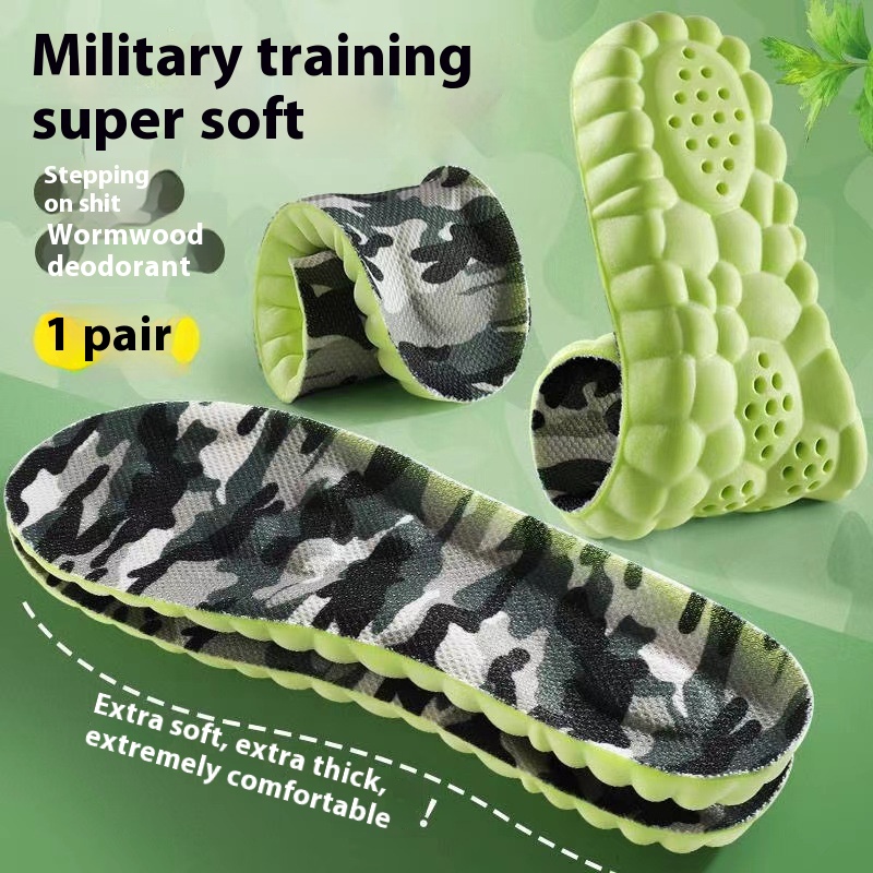 Insole Sports Shock Absorption Arch Support High Elastic Running Military Training foto 3