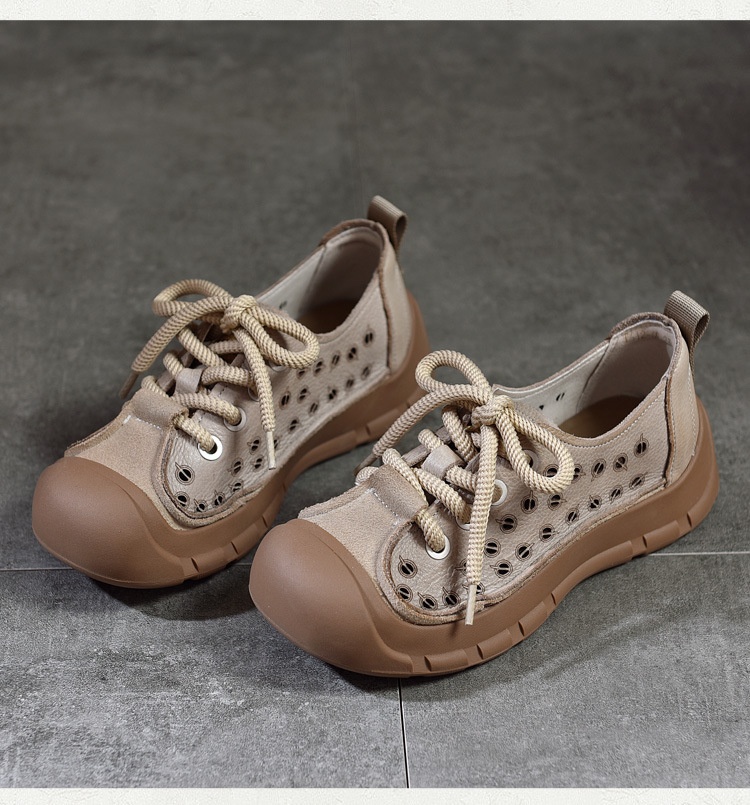 Flat Heel Retro Spring And Summer New Lace Up Casual Women's Shoes foto 2