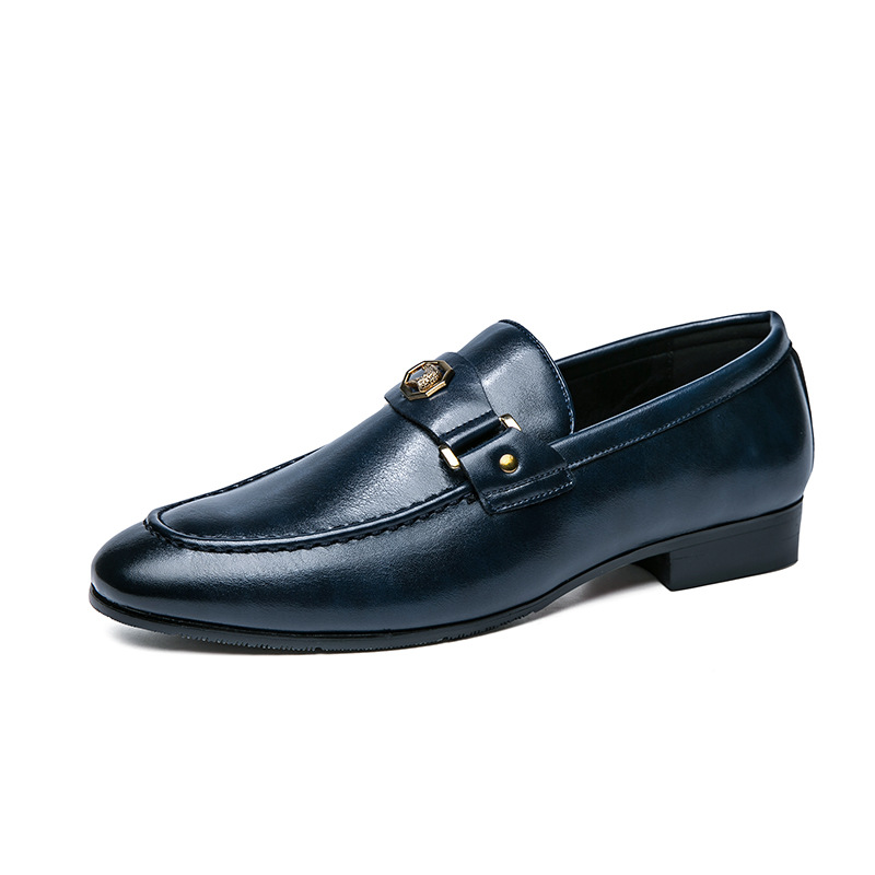 European And American Men's Metal-buckle Slip-on Shoes foto 3