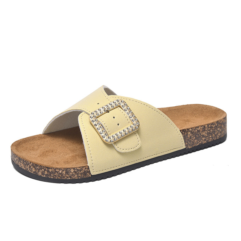 Summer New Retro Casual Belt Buckle Open Toe Slippers foto 3