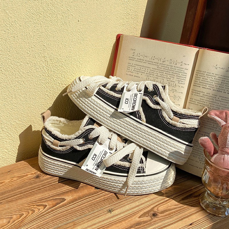 Fall Classic Style Canvas Shoes Women's Low-top foto 4