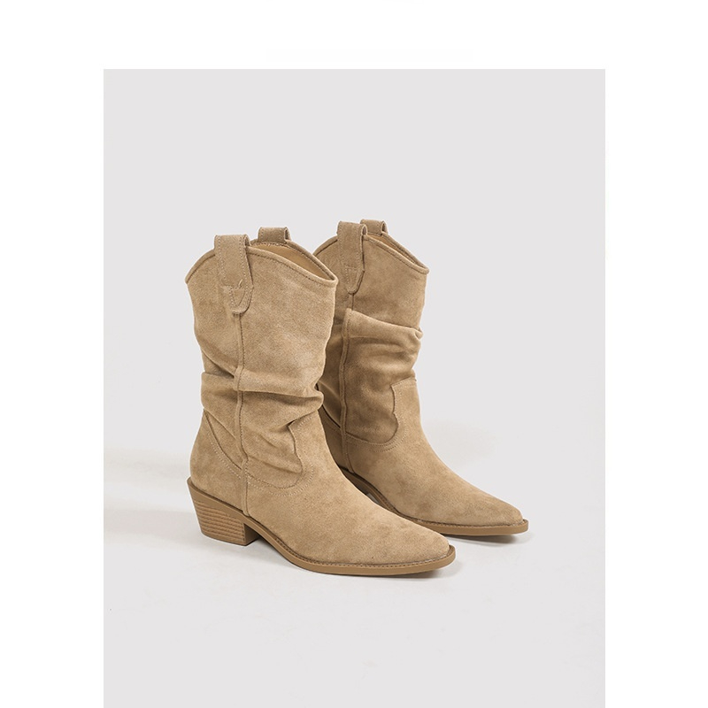 Women's Vintage Chunky Heeled Ankle Boots foto 3