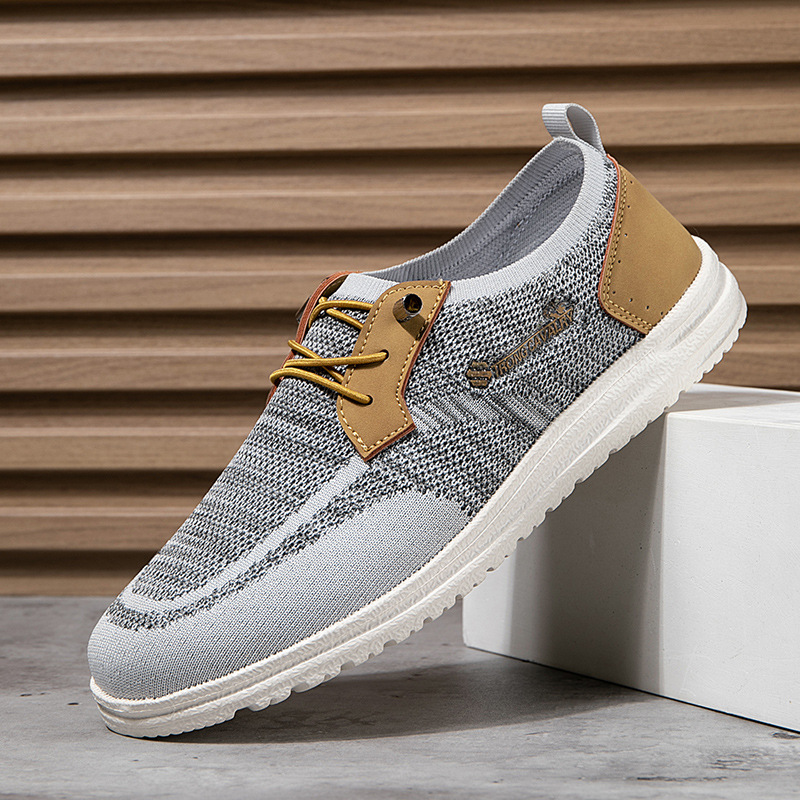 Casual Slip-on Mesh Shoes Lightweight Breathable Loafers Men Walking Running Sports Shoes foto 5