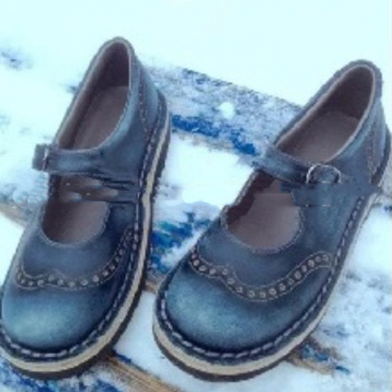 Ankle-strap Korean-style Springautumn Pumps Low-heeled Princess Shoes foto 3
