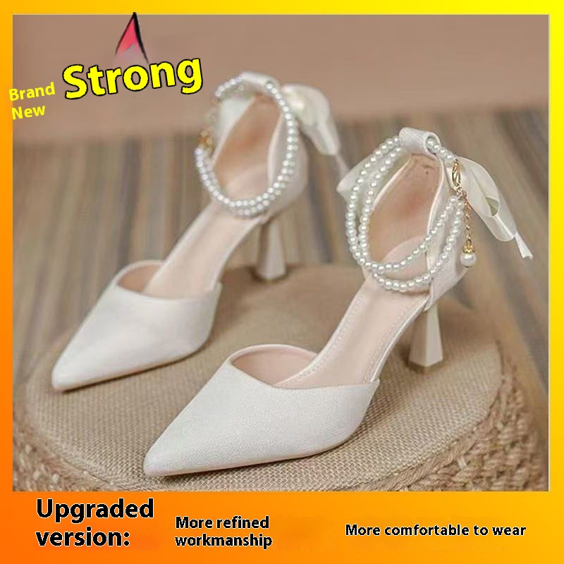 Fairy Style Bow Graceful And Fashionable High Heels foto 3