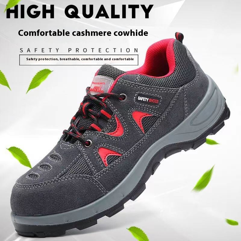 Four Seasons Men's Solid Soled Safety Protection Shoes foto 2