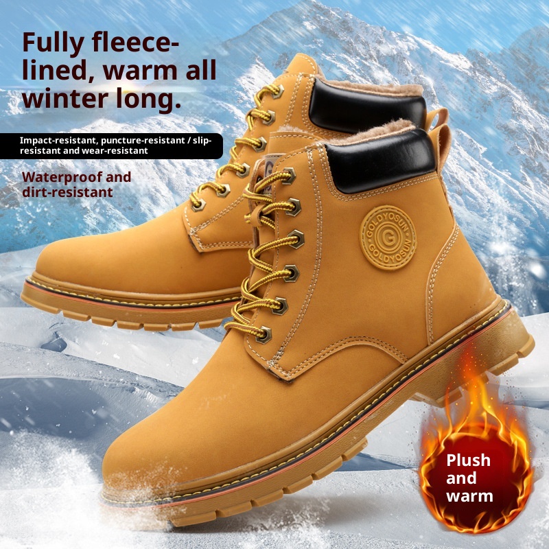 New Mid-top Steel Toe Cap Safety Protective Footwear Anti-smashing And Anti-penetration Antiskid Shoe foto 2