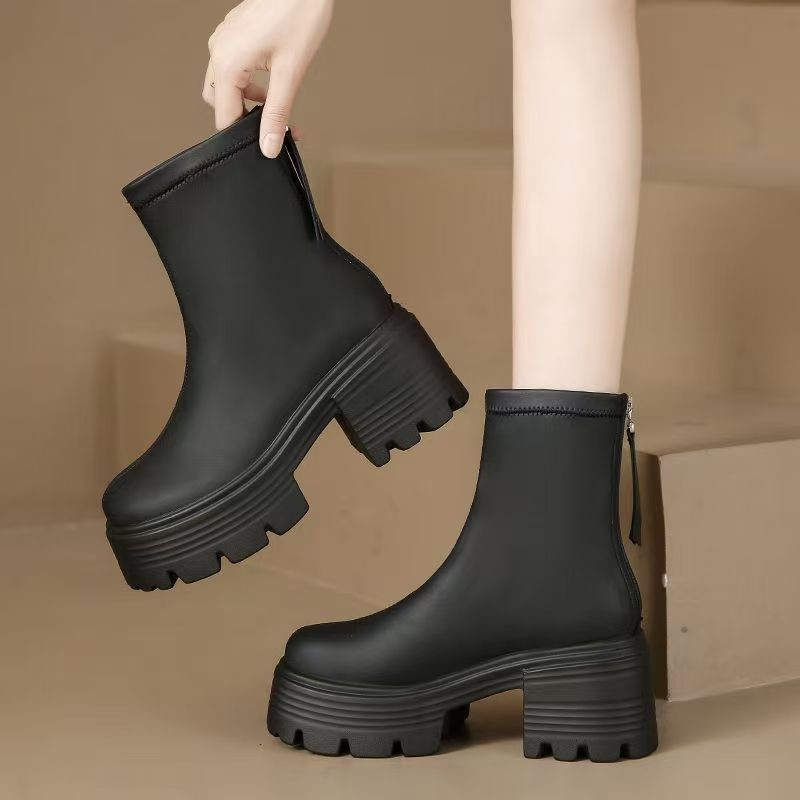 British Style Thin And All-matching Platform Ankle Boots foto 5