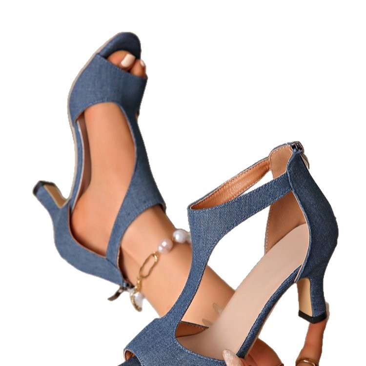 Plus-size Strappy Stiletto-heel Gladiator Sandals foto 4
