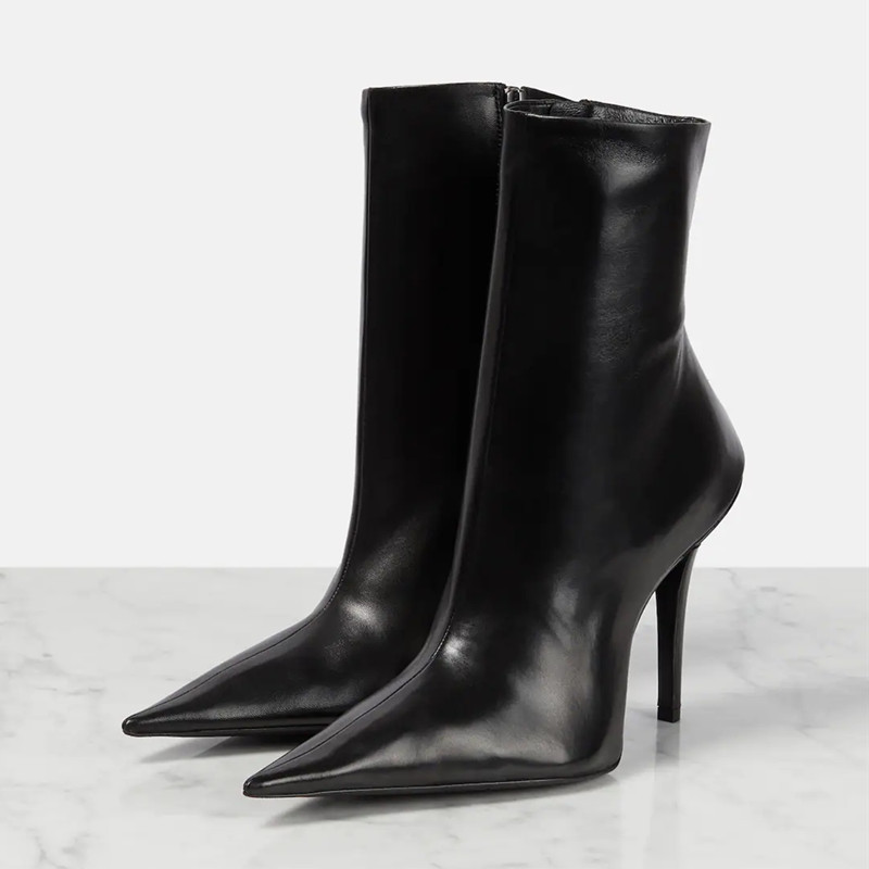 European And American New Style High-heel Pointed Toe Side Zipper foto 3