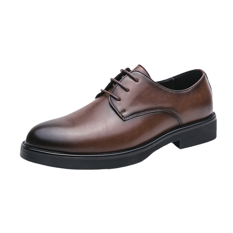 Men's British-style Korean-style Business Leather Shoes foto 3