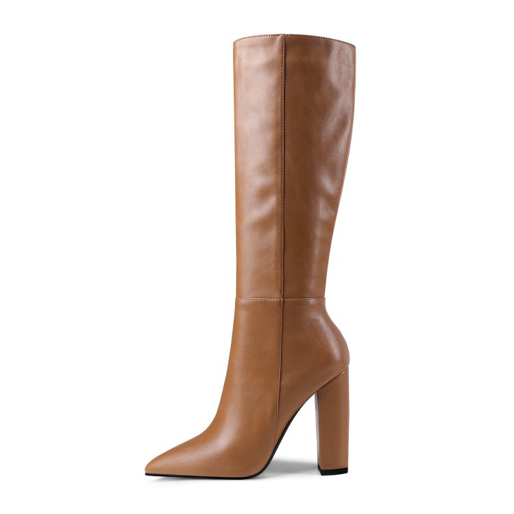 Pointed Toe Chunky Heel High Heel Autumn And Winter Women's High Boots foto 2
