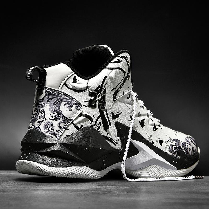 Men's High-top Leather Basketball Shoes foto 2
