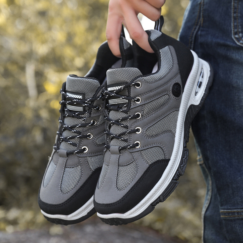 Casual Air Cushion Mesh Shoes Men Outdoor Breathable Lace-up Sneakers Running Sports Shoes foto 4