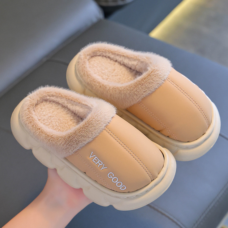 Winter Anti-slip Waterproof Cotton Slippers For Children foto 2