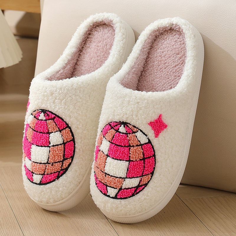Comfortable Home Warm Cartoon Embroidered Balloon Cotton Slippers foto 4