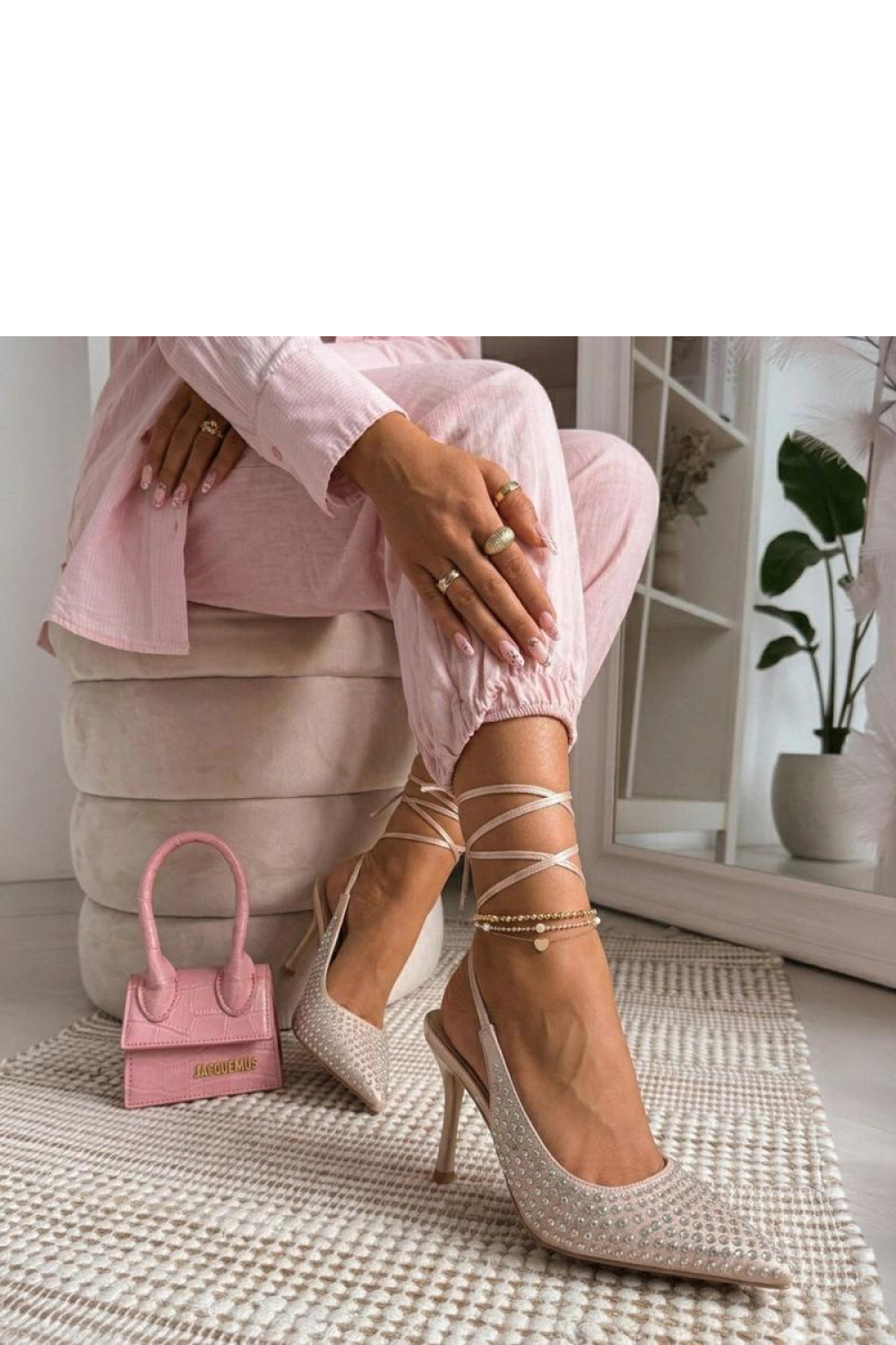 Gebonden hoge hakken schoenen Solea