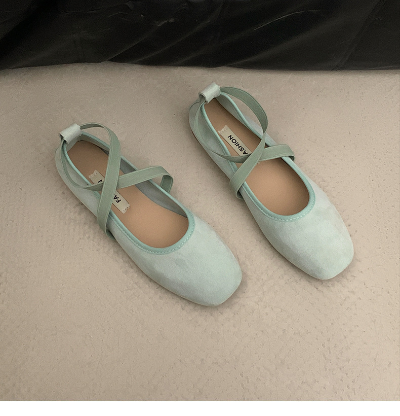 Womens Solid Color Versatile Low-cut Flat Shoes foto 2
