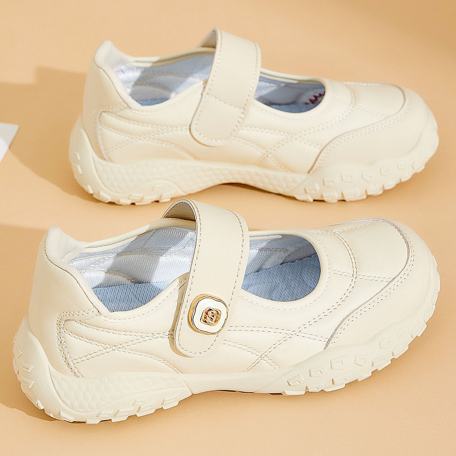 Womens Tire-soled Clunky Sneakers Low-cut Velcro Shoes foto 2