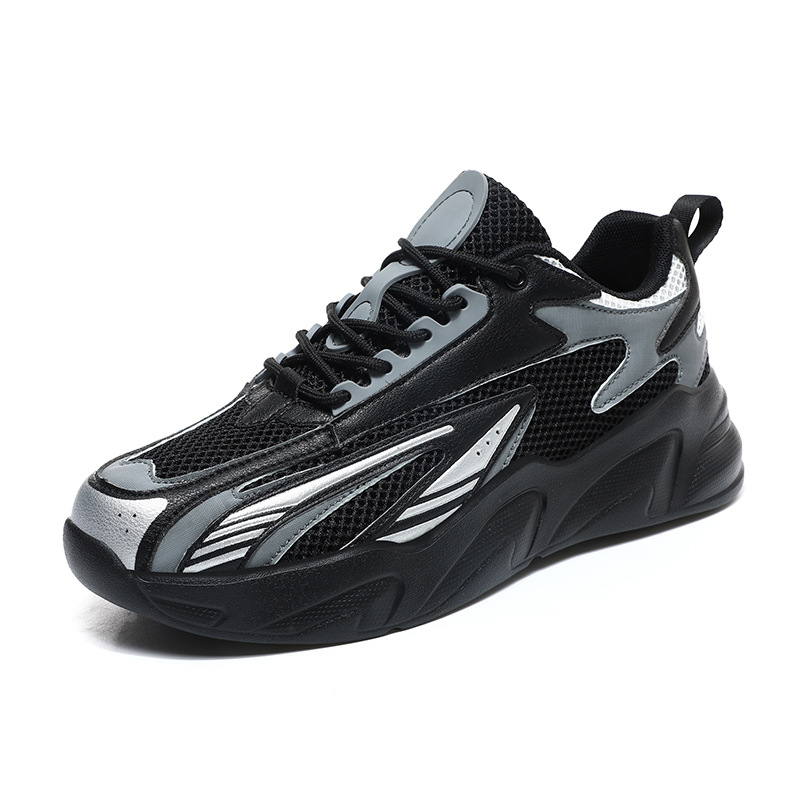 Men's Trendy All-match Casual Mesh Sneaker Thick Bottom Plus Size Lightweight Breathable Clunky Shoes foto 3