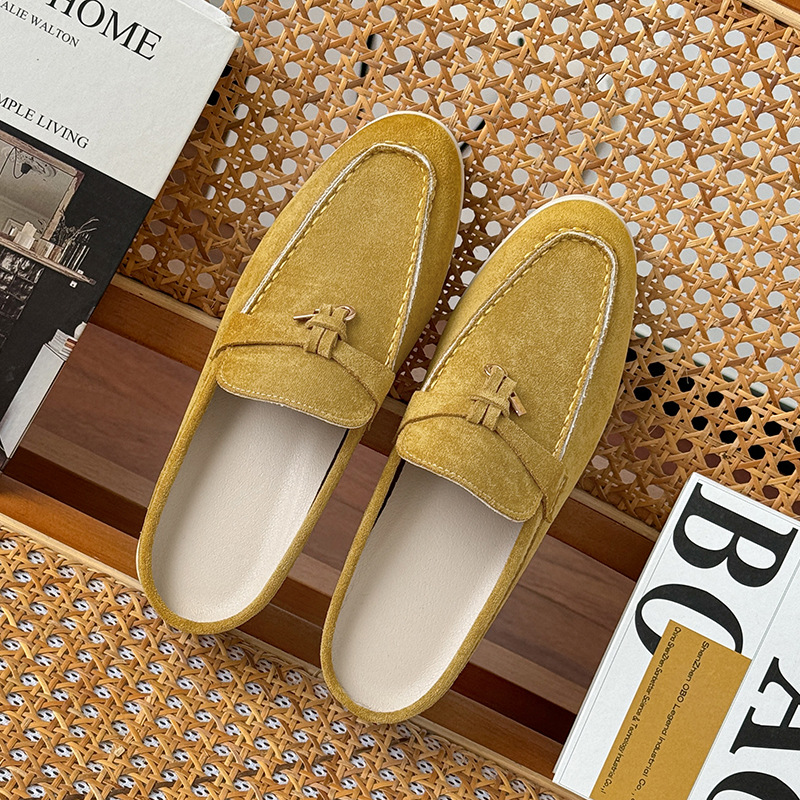 Tasseled Hidden-Heel Closed-Toe Half Slippers For Women foto 5