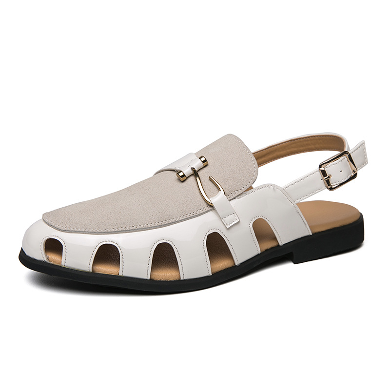 Breathable Men's Retro Low Heel Sandals foto 5