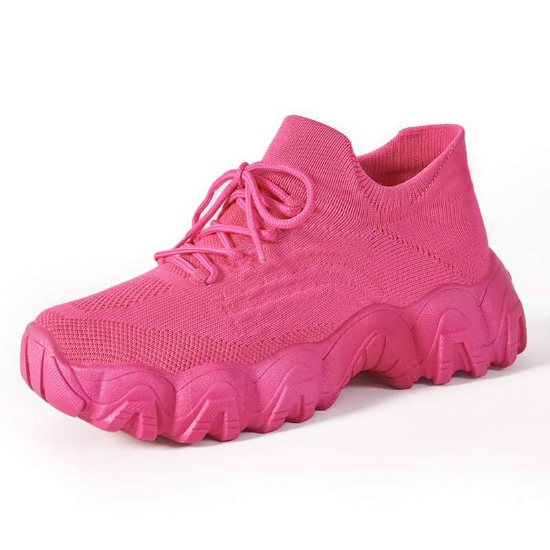 Lace-up Fly-knit Socks Shoes Fashion Trendy Sneakers foto 5