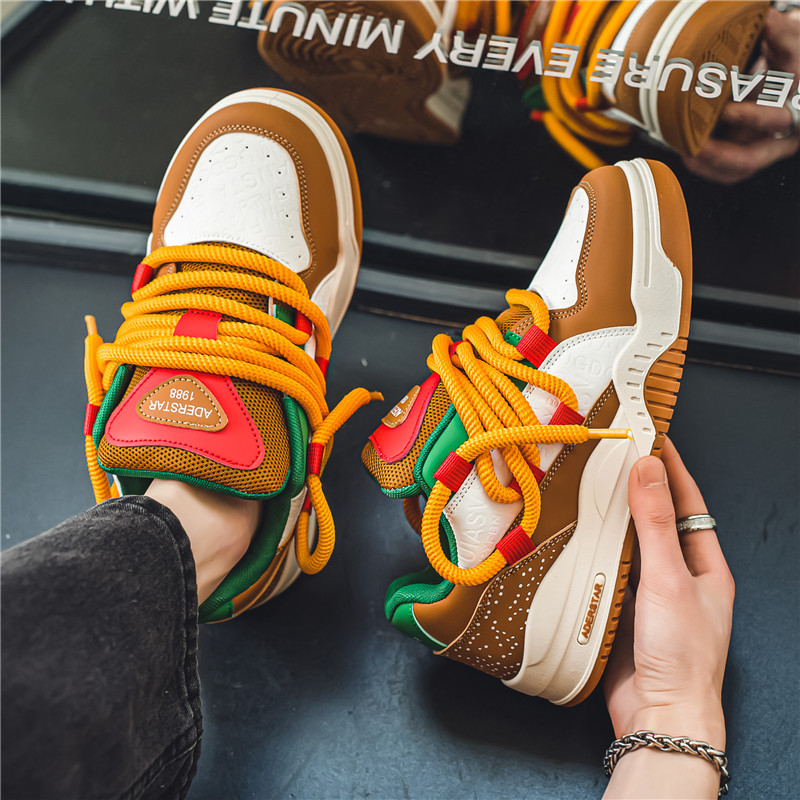 Hamburg Fries Summer Sports Casual Retro High-rise Shoes foto 4