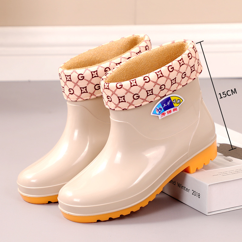 Ladies' Short Thermal Waterproof Non-slip Rain Boots foto 4