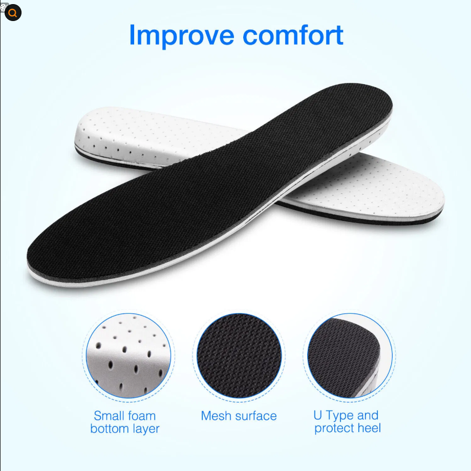 Men Women Invisible Height Increase Insoles Heel Lift Taller Shoe Inserts Pad US foto 2