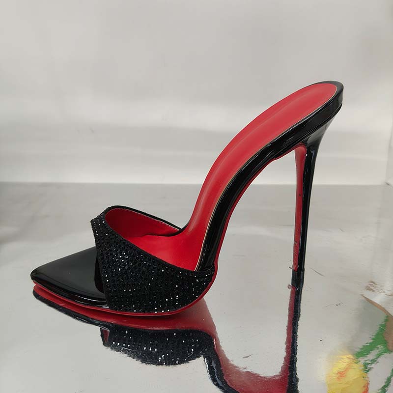 Rhinestone Ankle-strap Open Toe Sandals And Slippers Fashionable All-matching foto 5
