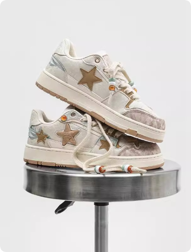 High-end Platform Platform Sneakers With Star Pattern For Couples foto 3