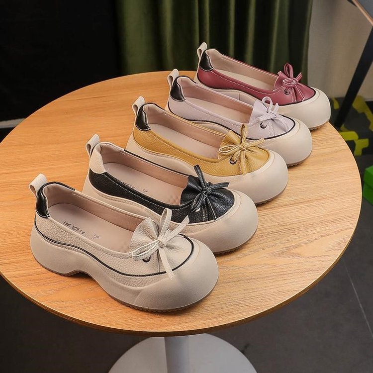 Summer Shallow-toe Heightening New Style All-Match Slip-on Retro Casual Thick-Soled Mom Shoes For Women foto 3