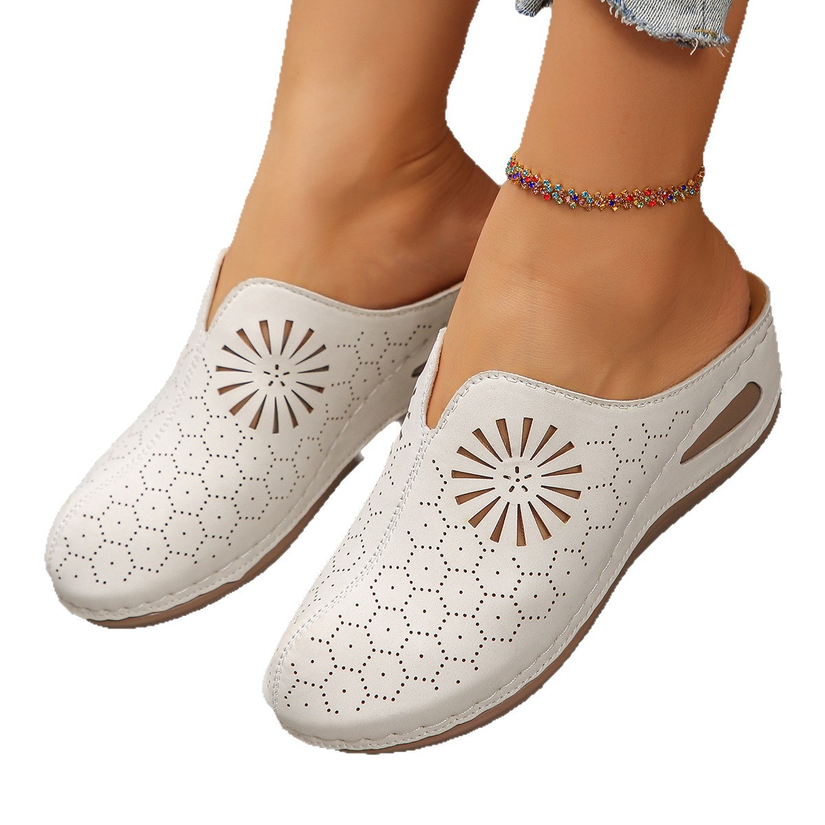 Comfortable Slip-on Closed-toe Breathable Wedge Sandals foto 3
