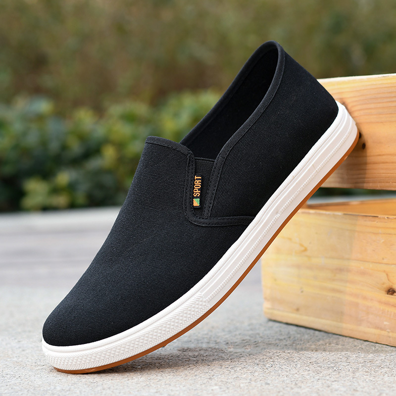 Low-top Men's Cloth Shoes Men's Slip-on Canvas foto 5