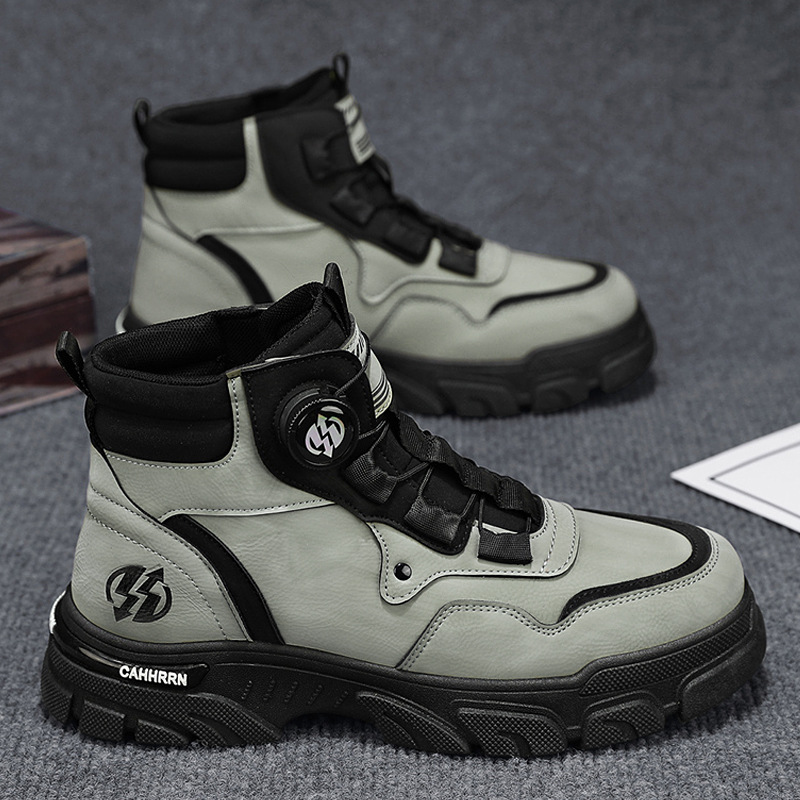 New Outdoor Men's Non-slip Thick Bottom High-top Casual Shoes foto 2