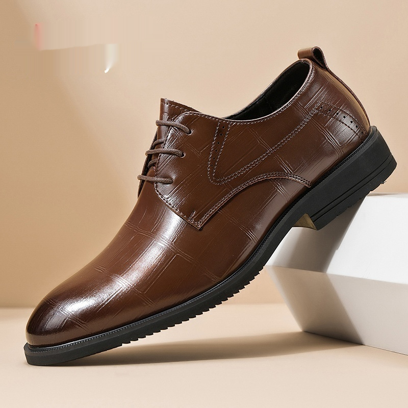 Leather Shoes Men's Business Formal All-matching Casual foto 3
