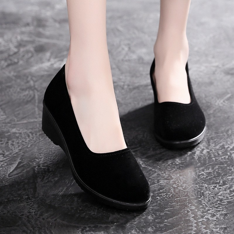 Workwear Soft-soled Black Womens Shoes foto 3