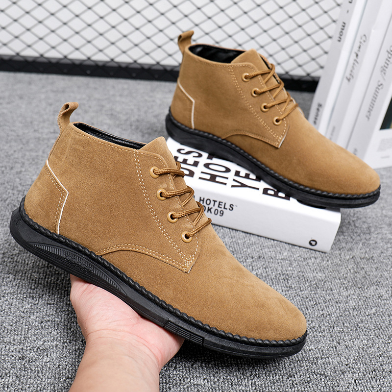 High-top British Men's Casual Leather Shoes foto 3