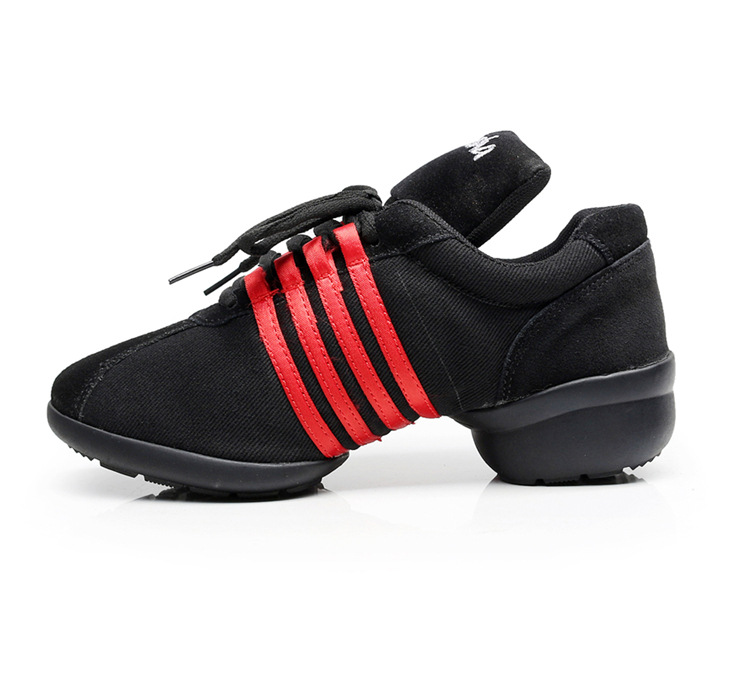 Canvas Modern Dancing Shoes Rubber Sole Indoor And Outdoor Elevator Shoes foto 4