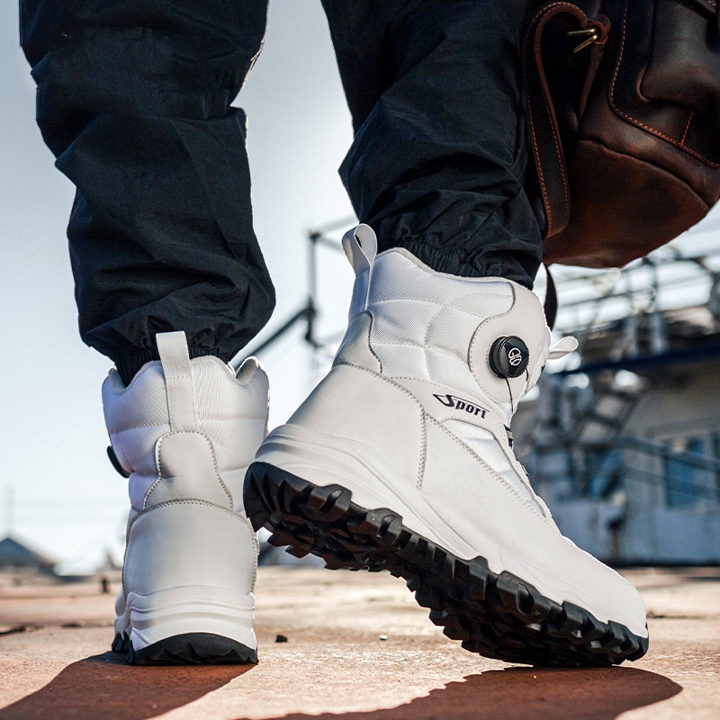 Men's Thickened Fleece-lined Ski Cotton-padded Shoes Non-slip Cold-proof Snow Boots foto 5