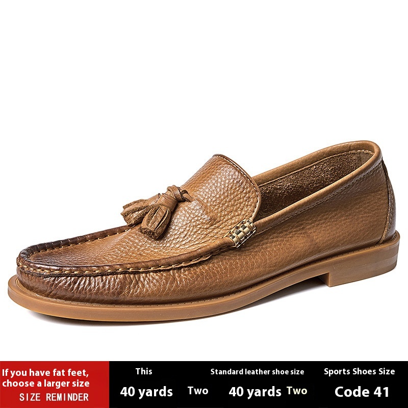 Breathable Men's Genuine Leather England Style foto 5