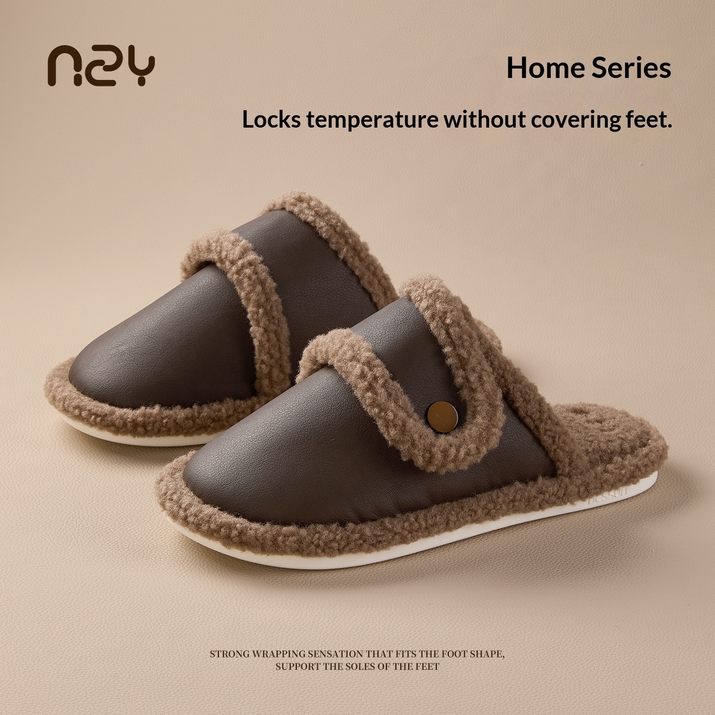 Women's Winter Indoor Warm Fleece-Lined Non-Slip Quiet Silent Floor Cotton Slippers foto 5