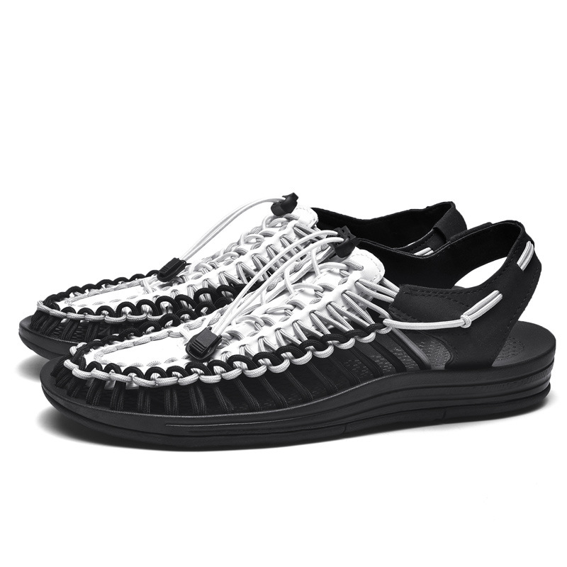 Plus-size Summer Handmade Woven Closed-toe Beach Sandals For Couples foto 2